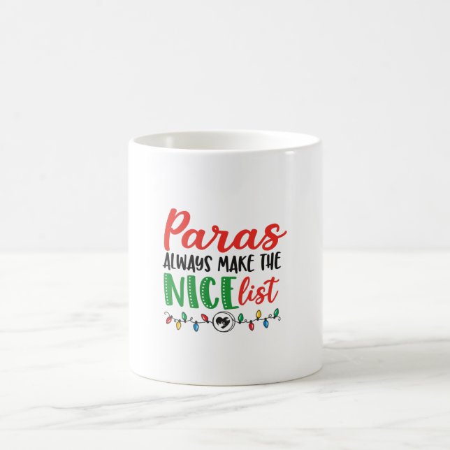 Christmas para always make the nice list coffee mug (Center)