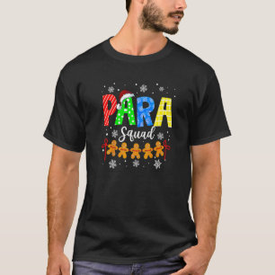 Christmas Paraprofessional Squad Cute Gingerbread T-Shirt