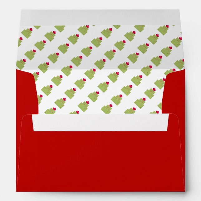 Christmas Parcel With Red Bow Envelopes (Back (Bottom))