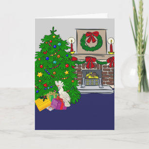 christmas parrot holiday card