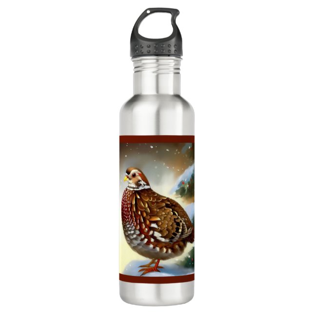 Christmas Partridge 1 710 Ml Water Bottle (Front)