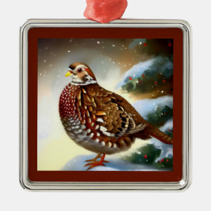 Christmas Partridge 1 Metal Tree Decoration