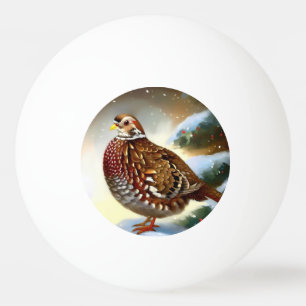 Christmas Partridge (1) Ping Pong Ball