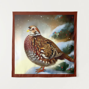 Christmas Partridge 1 Tapestry
