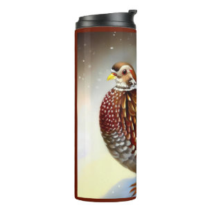 Christmas Partridge 1 Thermal Tumbler