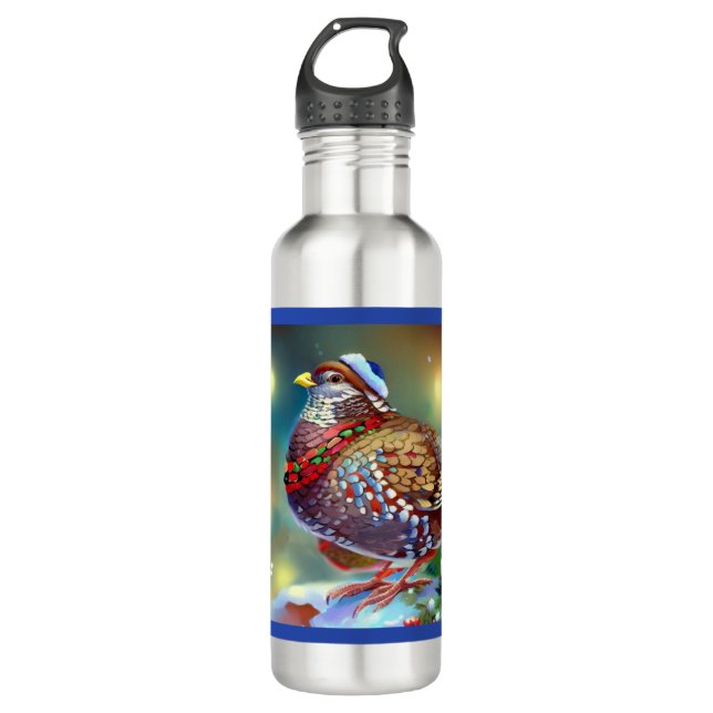 Christmas Partridge 4 710 Ml Water Bottle (Front)