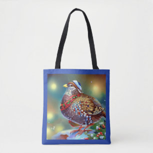 Christmas Partridge 4 Tote Bag