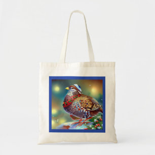 Christmas Partridge 4 Tote Bag