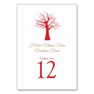 Christmas partridge in a tree Christmas event Table Number