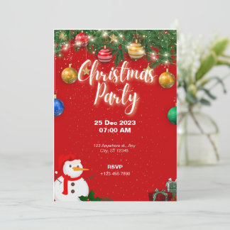 Christmas Party Announcement Holiday Party night 