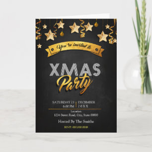 Christmas Party Card Invitation