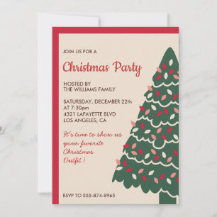 Christmas Party Classic Giant Tree Invitation