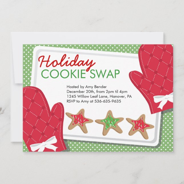 Christmas Party Cookie Exchange Invitations (Front)