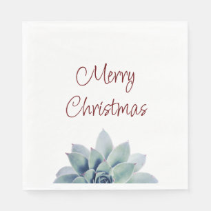 Christmas Party Desert Botanical Succulent Napkin