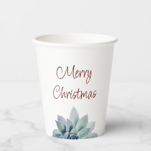 Christmas Party Desert Botanical Succulent   Paper Cups