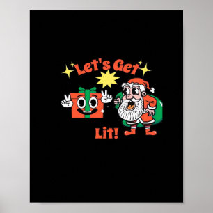 Christmas Party Design - Let's Get Lit Classic Poster