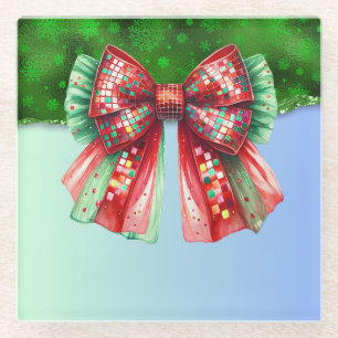 Christmas Party Drip Bling Festive Merry Xmas Ligh Glass Coaster