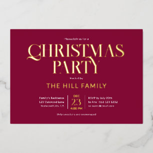 Christmas Party Elegant Red