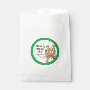 Christmas Party Favour Bag. "Reindeer" Personalise Favour Bags