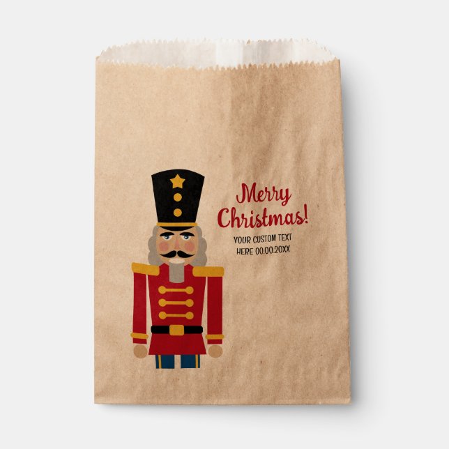 Christmas party favour bags with cute nutcracker (Front)