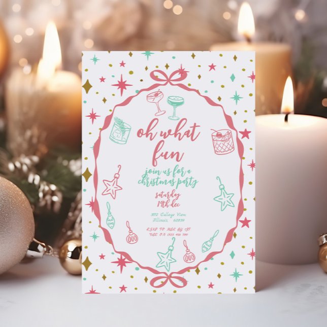 Christmas Party | Festive Cocktails and Ornaments Invitation (Creator Uploaded)