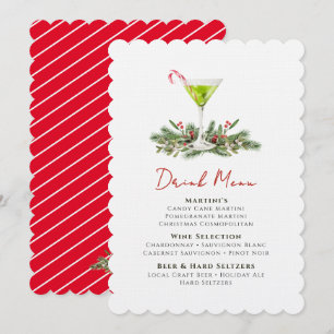 Christmas Party Festive Drinks Martini Cocktails Menu