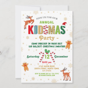 Christmas Party Festive kidmas  Invitation