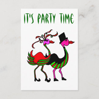 Christmas Party Flamingo Invitation