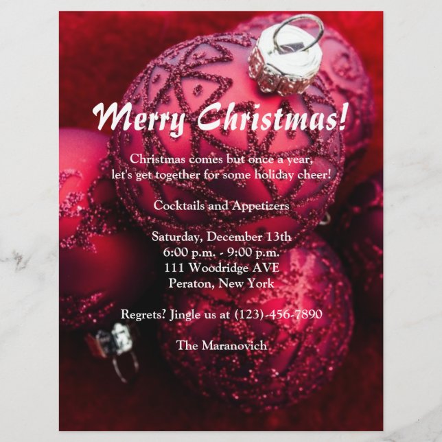 Christmas Party Flyer Invitation (Front)