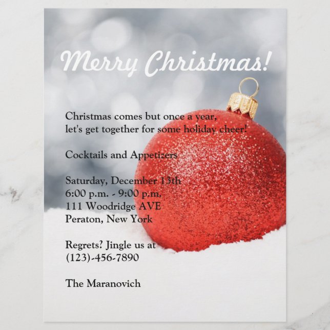 Christmas Party Flyer Invitation (Front)