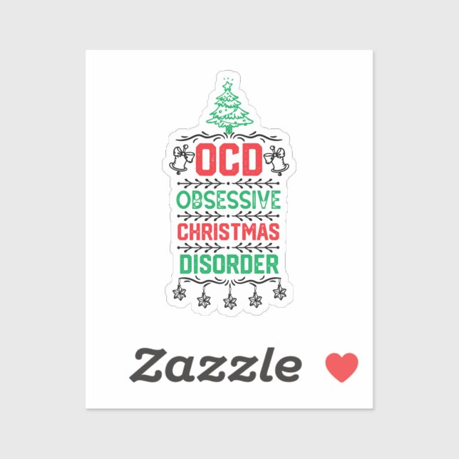 Christmas Party Funny Gift for Family - Ocd Obsess (Sheet)