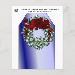 Christmas Party gift or favour Bag Tags Flyer