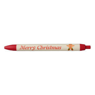 Christmas Party Gingerbread Man Custom Pen