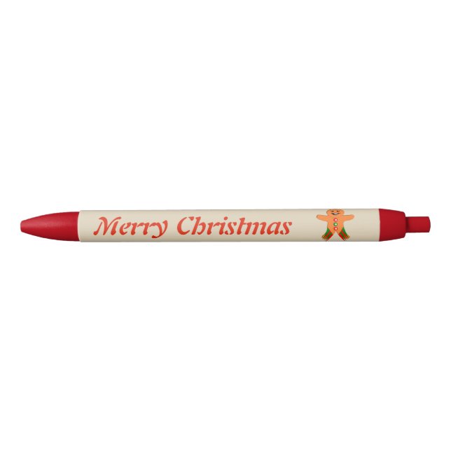 Christmas Party Gingerbread Man Custom Pen (Front)