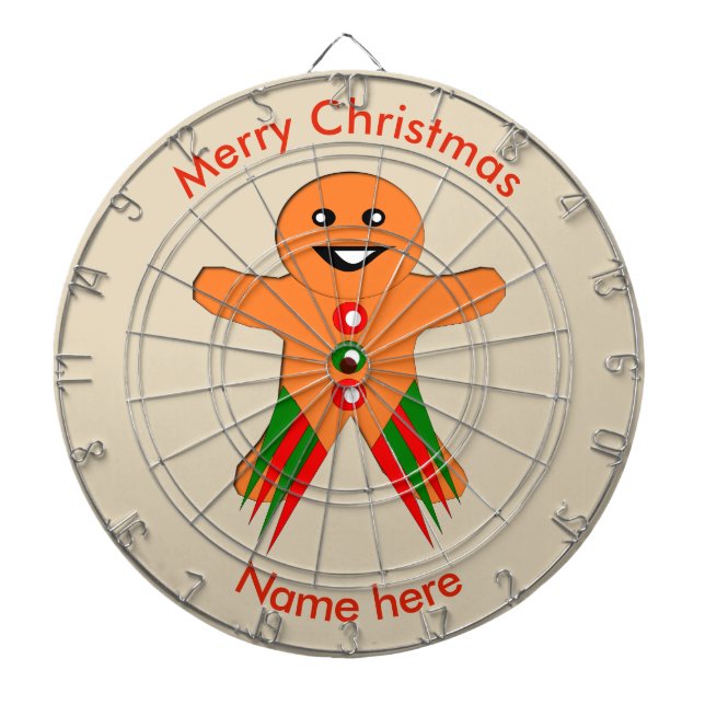 Christmas Party Gingerbread Man Dart Board (Front)