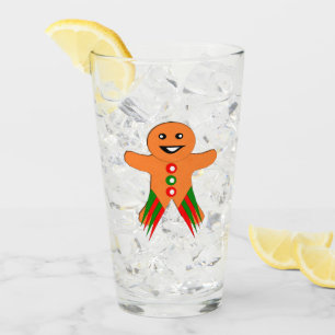 Christmas Party Gingerbread Man Glass