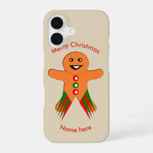 Christmas Party Gingerbread Man iPhone 16 Case