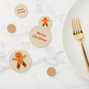 Christmas Party Gingerbread Man Personalised Confetti