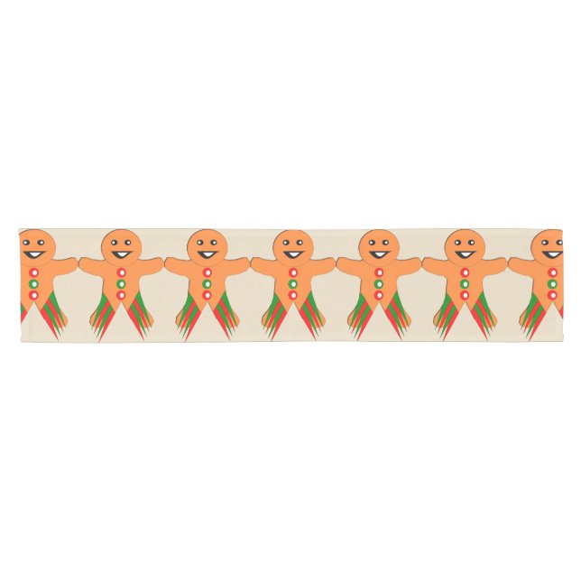 Christmas Party Gingerbread Man Table Runner (Horizontal)