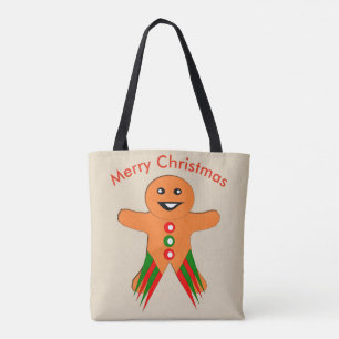 Christmas Party Gingerbread Man Tote Bag