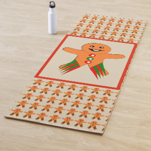 Christmas Party Gingerbread Man Yoga Mat