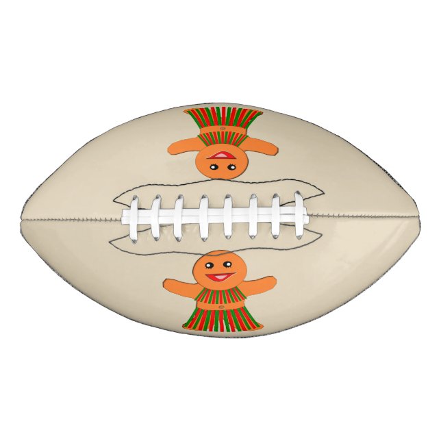Christmas Party Gingerbread Woman American Football (Front)
