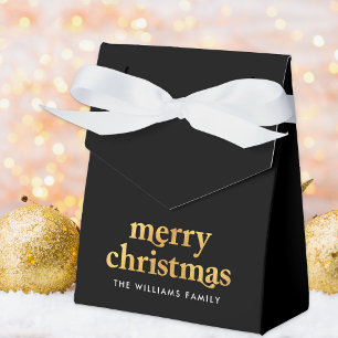Christmas Party Gold & Black Elegant  Favour Box