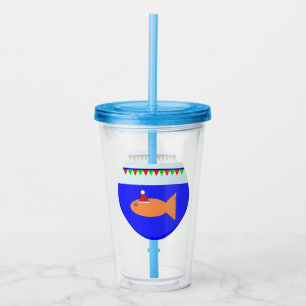Christmas Party Goldfish Acrylic Tumbler