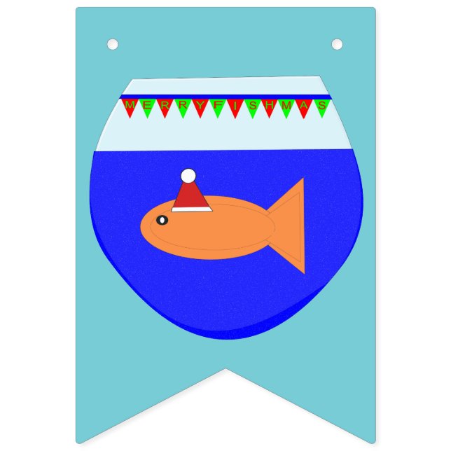 Christmas Party Goldfish Bunting (First Flag)