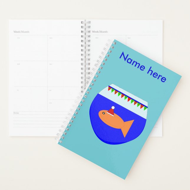 Christmas Party Goldfish Custom Planner (Display)