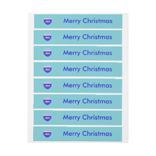 Christmas Party Goldfish Custom Wraparound Address Label