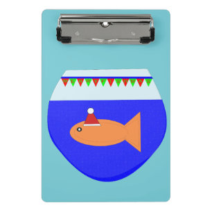 Christmas Party Goldfish Mini Clipboard