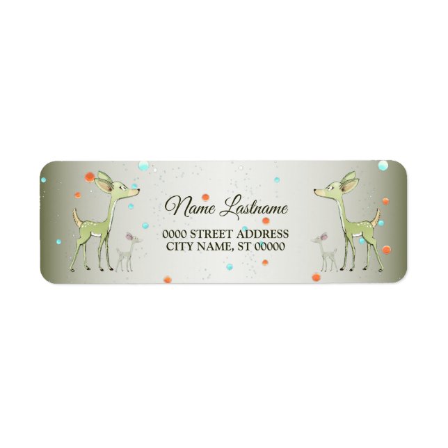 Christmas Party Green Deers Holidays Cute (Front)