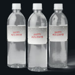 Christmas Party Green Tree Red Silver Snowflakes Water Bottle Label<br><div class="desc">Christmas Party Green Tree Red Silver Snowflakes Water Bottle Label. Unique,  beautiful,  stylish design. Easy to be personalised. Font style,  size and colours can be changed. Matching items are available.</div>